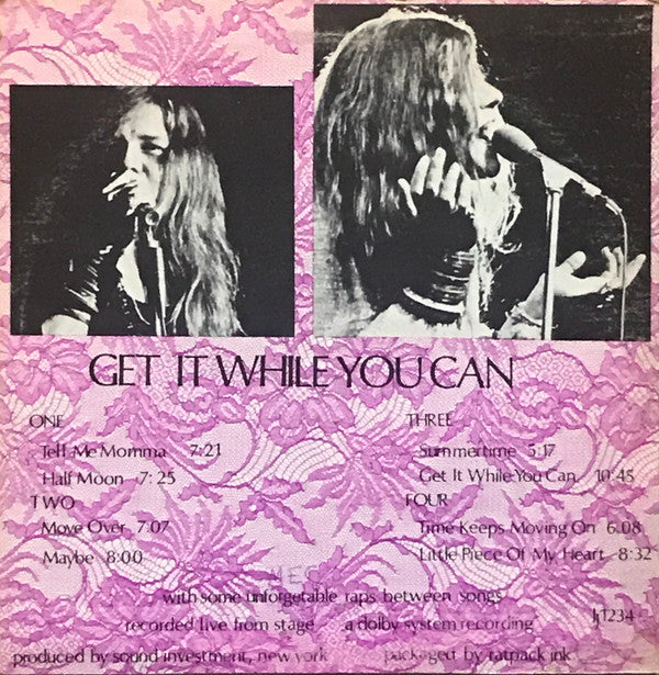 Janis Joplin : Get It While You Can (2xLP, Unofficial)