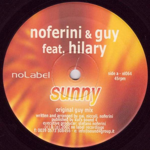 Stefano Noferini & DJ Guy Feat. Hilary Costa : Sunny (12")