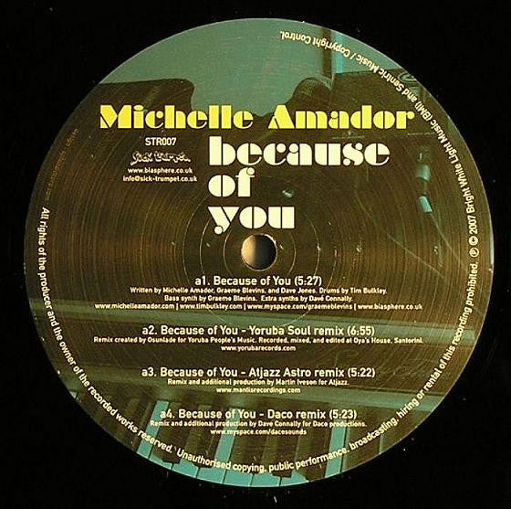 Michelle Amador : Because Of You (12")