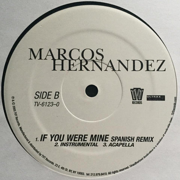 Marcos Hernandez : If You Were Mine Remix (12")