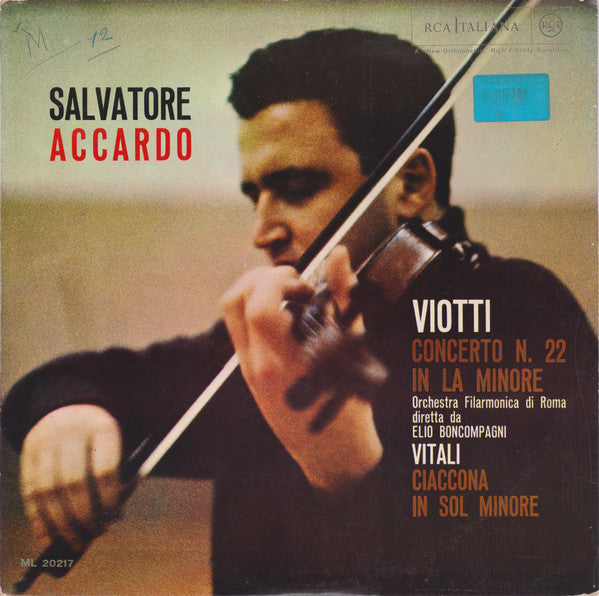 Salvatore Accardo, Giovanni Battista Viotti, Tomaso Antonio Vitali : Viotti: Conc N.22 In La Min - Vitali: Ciaccona In Sol Min. (LP)