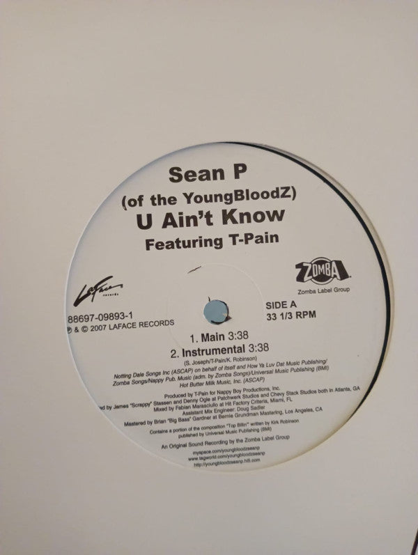Sean Paul (2) : U Ain't Know (12")