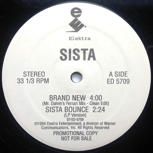 Sista (2) : Brand New (12", Promo)