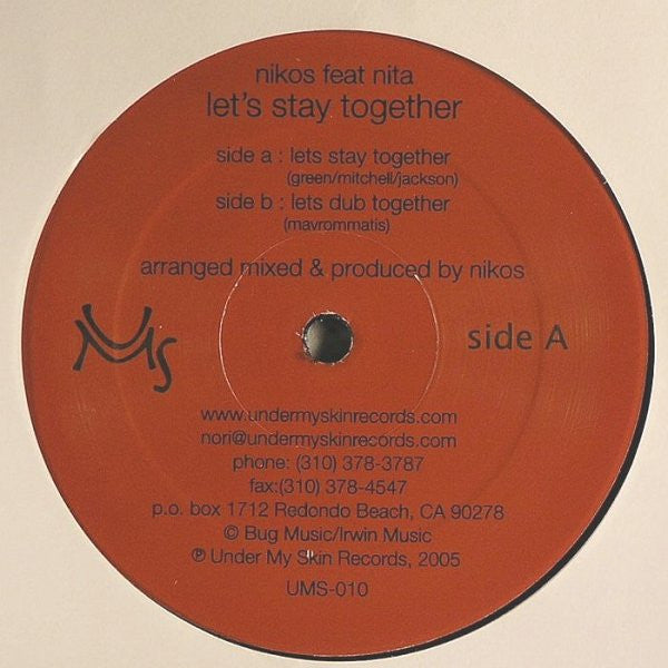 Nikos Feat Nita : Let's Stay Together (12")