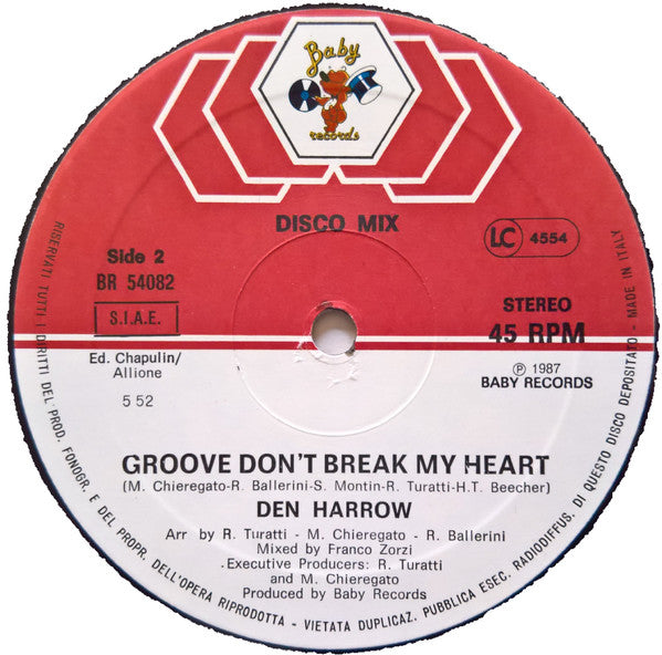 Den Harrow : Don't Break My Heart (12", Maxi)