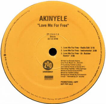 Akinyele : Love Me For Free (12", Promo)