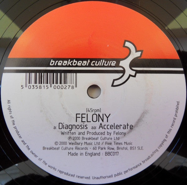 Felony : Diagnosis / Accelerate (12")