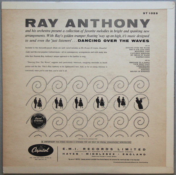 Ray Anthony & His Orchestra : Dancing Over The Waves (LP, Album)