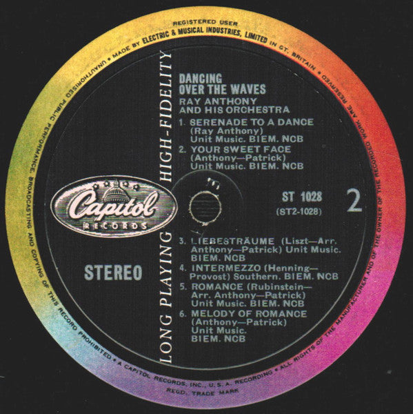 Ray Anthony & His Orchestra : Dancing Over The Waves (LP, Album)