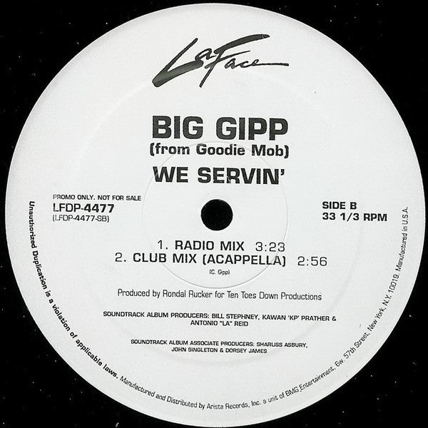 Big Gipp : We Servin' (12", Promo)