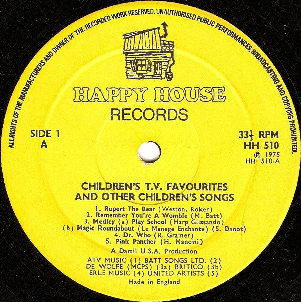 Unknown Artist : TV Favourites And Other Childrens Songs (LP)