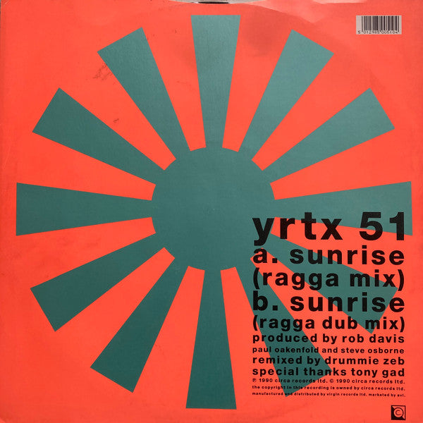 Movement 98 Featuring Carroll Thompson With Cinderella M.C. : Sunrise (The Ragga Remixes) (12")