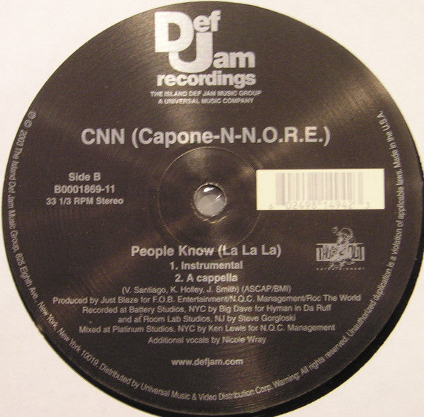 Capone -N- Noreaga : People Know (La La La) (12")