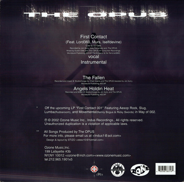 The Opus : 0.0.0. (12", Ltd)
