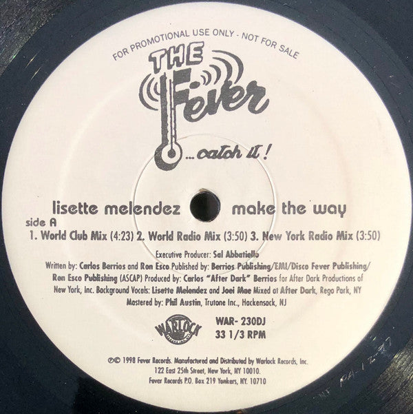 Lisette Melendez : Make The Way (12", Promo)