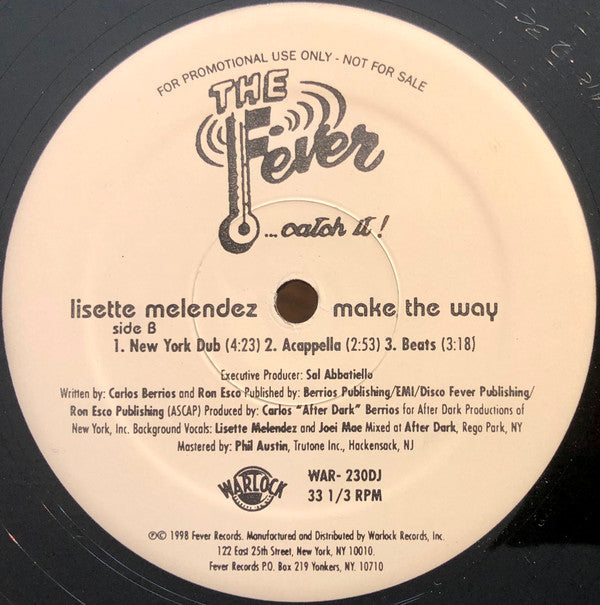 Lisette Melendez : Make The Way (12", Promo)