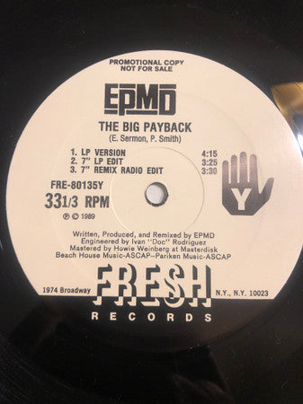 EPMD : The Big Payback (12", Promo, RP, Unofficial)
