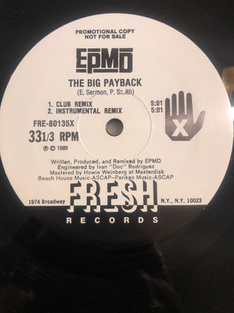 EPMD : The Big Payback (12", Promo, RP, Unofficial)