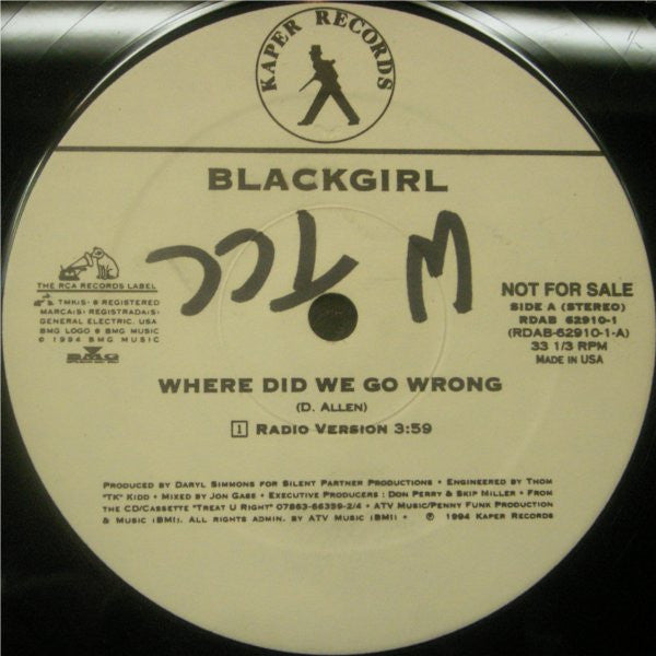 Blackgirl : Where Did We Go Wrong (12", Promo)