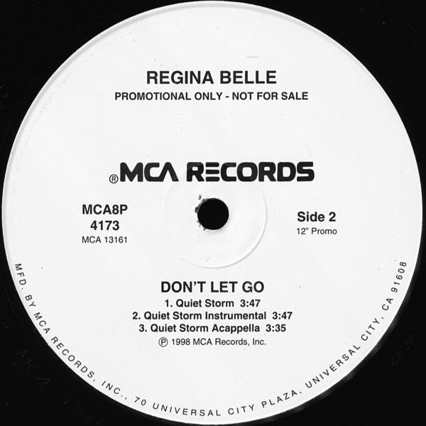 Regina Belle : Don't Let Go (12", Promo)
