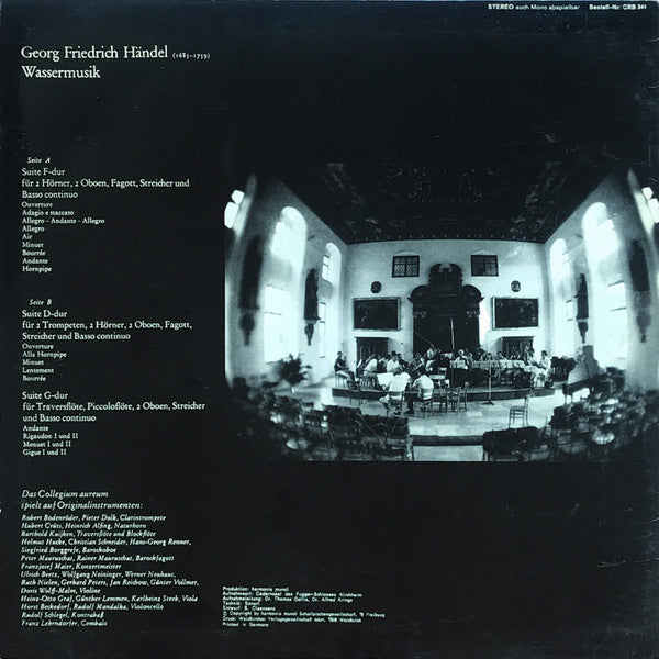 Georg Friedrich Händel, Collegium Aureum : Wassermusik (LP)