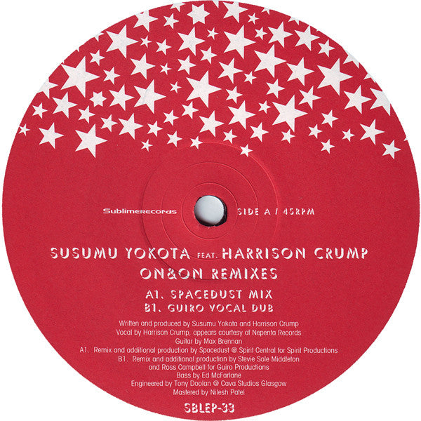 Susumu Yokota Feat. Harrison Crump : On & On (Remixes) (12")