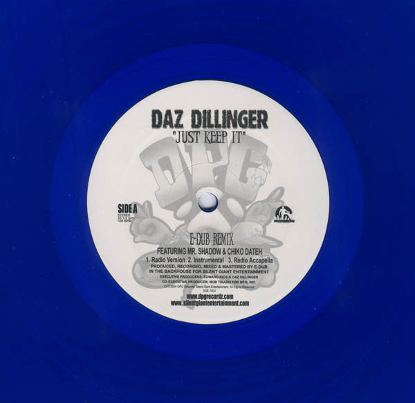 Daz Dillinger : Just Keep It (12", Single, Blu)