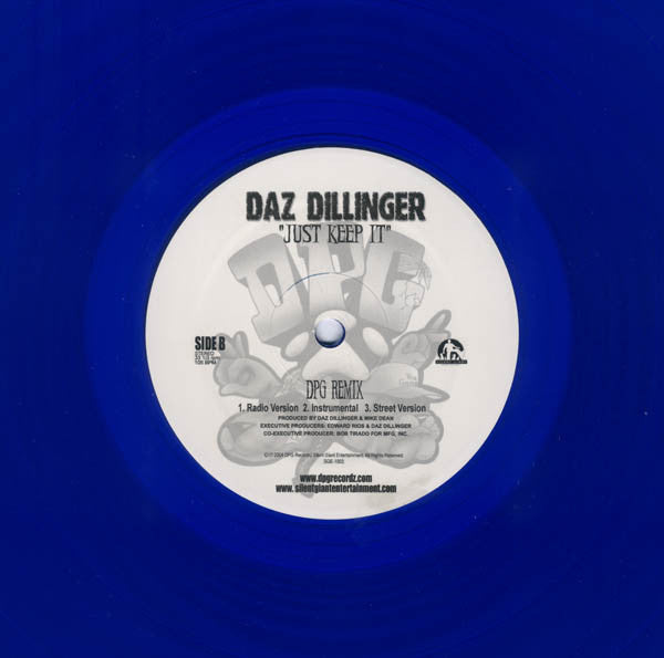 Daz Dillinger : Just Keep It (12", Single, Blu)