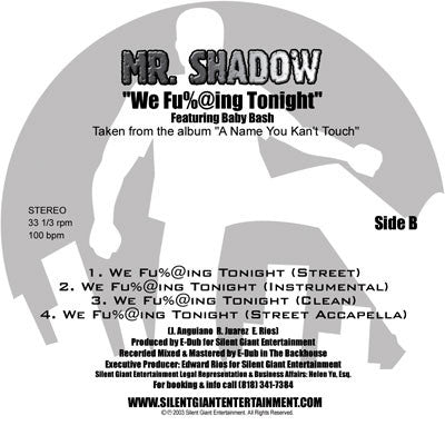 Mr. Shadow : Sound Of My Heata (12", Single)