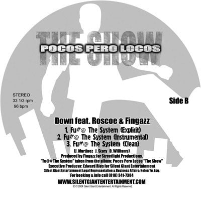 South Park Mexican / Down (4) : I Need A Sweet / Fu#@ The System (12")