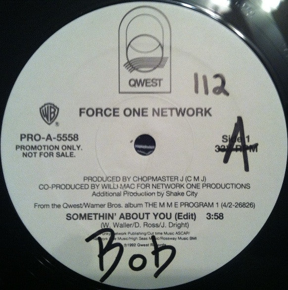 Force One Network : Somethin' About You (12", Promo)