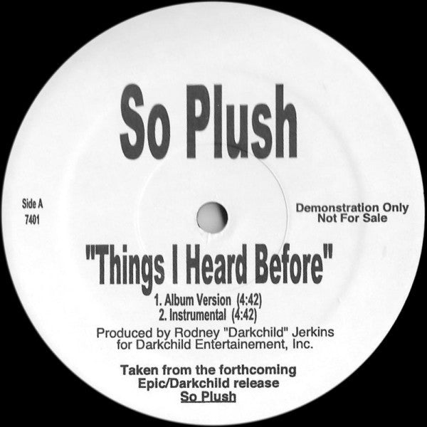 So Plush : Things I Heard Before (12", Promo)