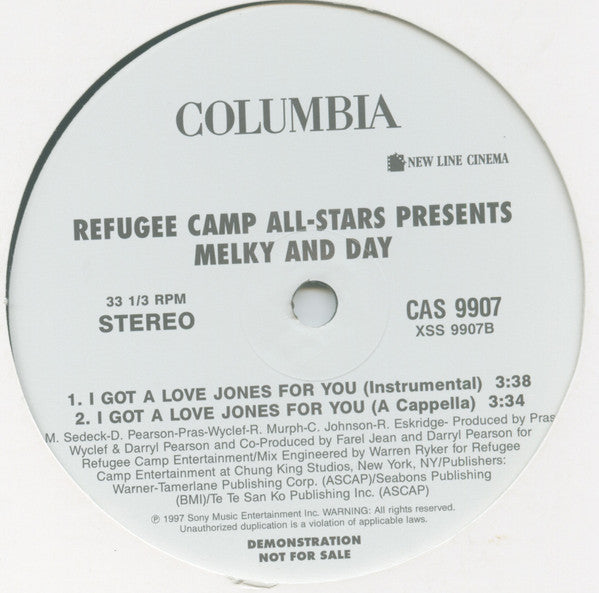 Refugee Camp All Stars Presents Melky And Day : Love Jones (12", Promo)