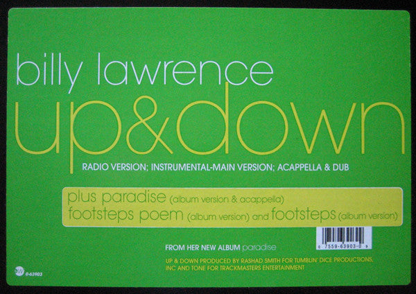 Billy Lawrence : Up & Down (12")