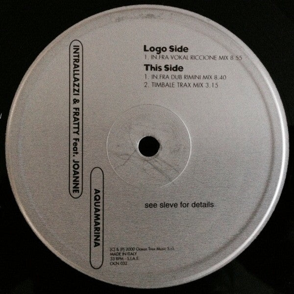 Intrallazzi & Fratty Feat. Joanne Thomas : Aquamarina (12")