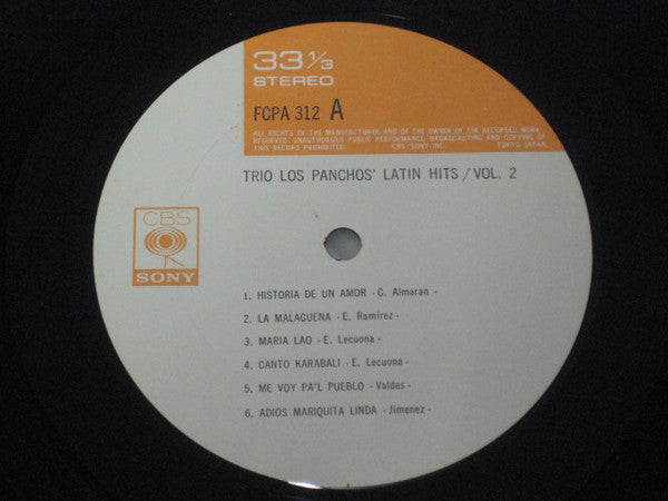 Trio Los Panchos = Trio Los Panchos : Trio Los Panchos' Latin Hits Vol.2 = トリオ・ロス・パンチョスラテン・ヒット2 (LP, Album, Comp)