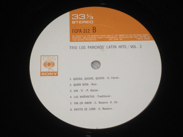 Trio Los Panchos = Trio Los Panchos : Trio Los Panchos' Latin Hits Vol.2 = トリオ・ロス・パンチョスラテン・ヒット2 (LP, Album, Comp)