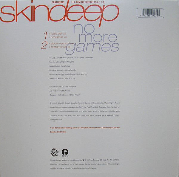 Skin Deep (2) : No More Games (12")