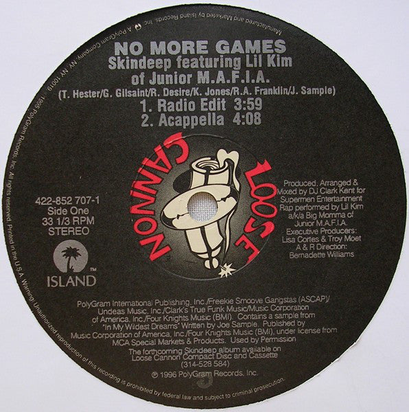 Skin Deep (2) : No More Games (12")