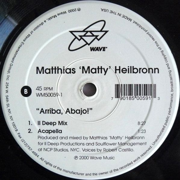 Matthias Heilbronn : Arriba, Abajo! (12")