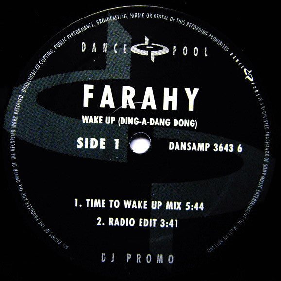 Farahy : Wake Up (Ding-A-Dang Dong) (12", Promo)