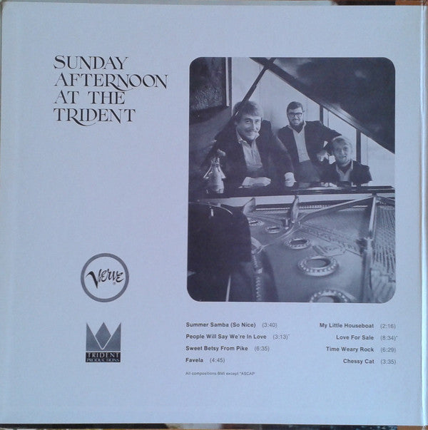 The Don Scaletta Trio : Sunday Afternoon At The Trident (LP, Album, Mono, Promo, Whi)