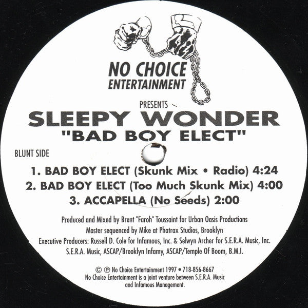 Sleepy Wonder : Bad Boy Elect (12")