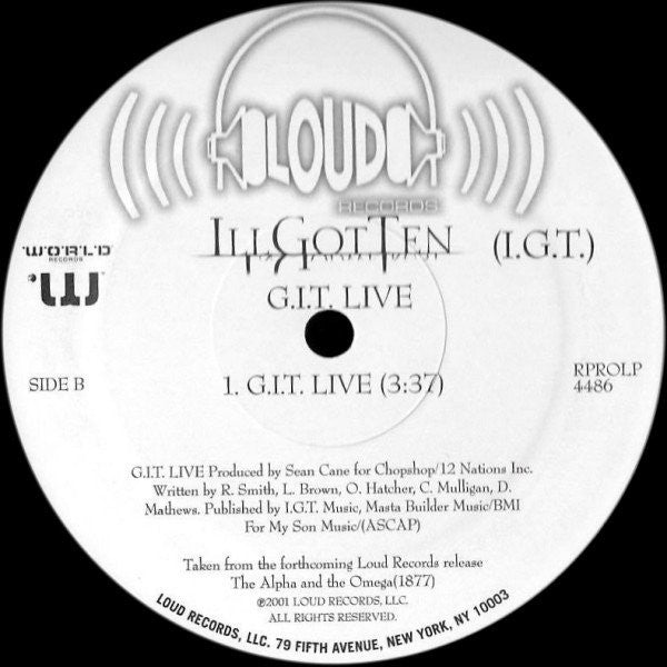I.G.T. : Class By Emself / G.I.T. Live (12", Promo)