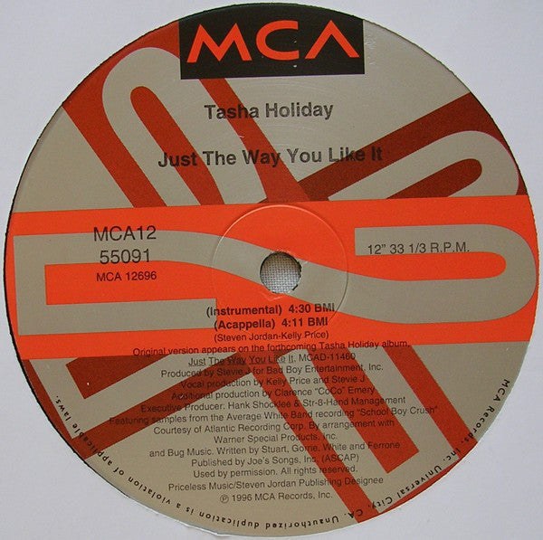 Tasha Holiday : Just The Way You Like It (12", Single)