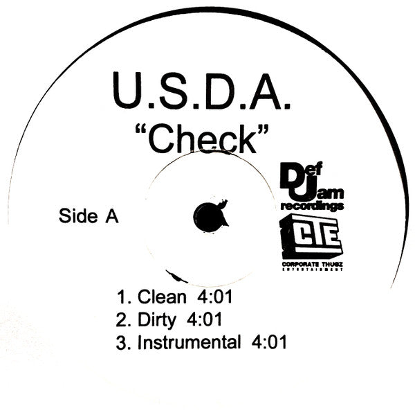 U.S.D.A. : Check (12", Promo)
