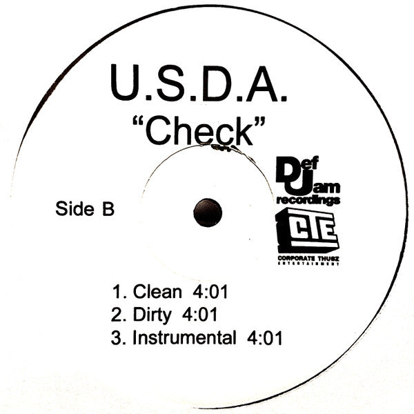 U.S.D.A. : Check (12", Promo)