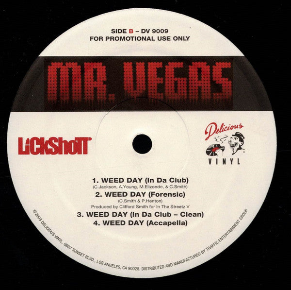 Mr. Vegas : Popito / Fatness / Weed Day (12", Promo)