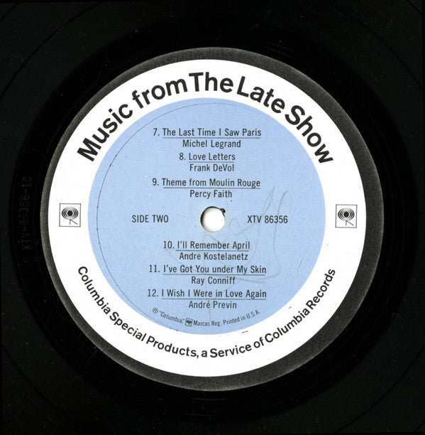 Various : Music From The Late Show: A Collection Of Favorite Songs From Great Motion Pictures (LP, Comp, S/Edition)