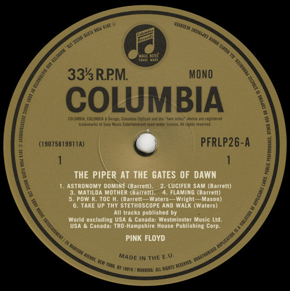 Pink Floyd : The Piper At The Gates Of Dawn (LP, Album, RSD, Mono, Ltd, RE, RM, 180)